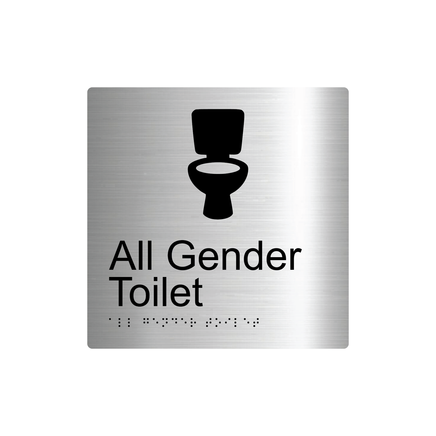 All Gender Toilet Braille Sign - AS1428.1 Compliant