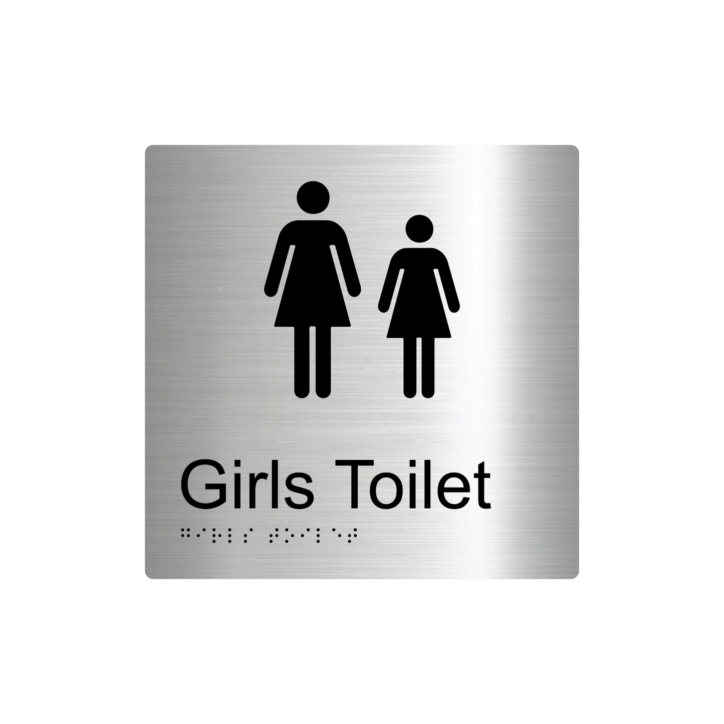 Girls Toilet Braille Sign - AS1428.1 Compliant.