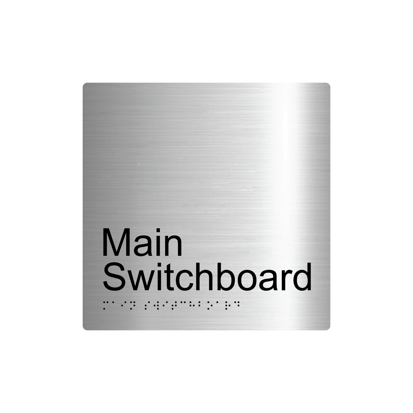Main Switchboard Braille Sign - AS1428.1 Compliant