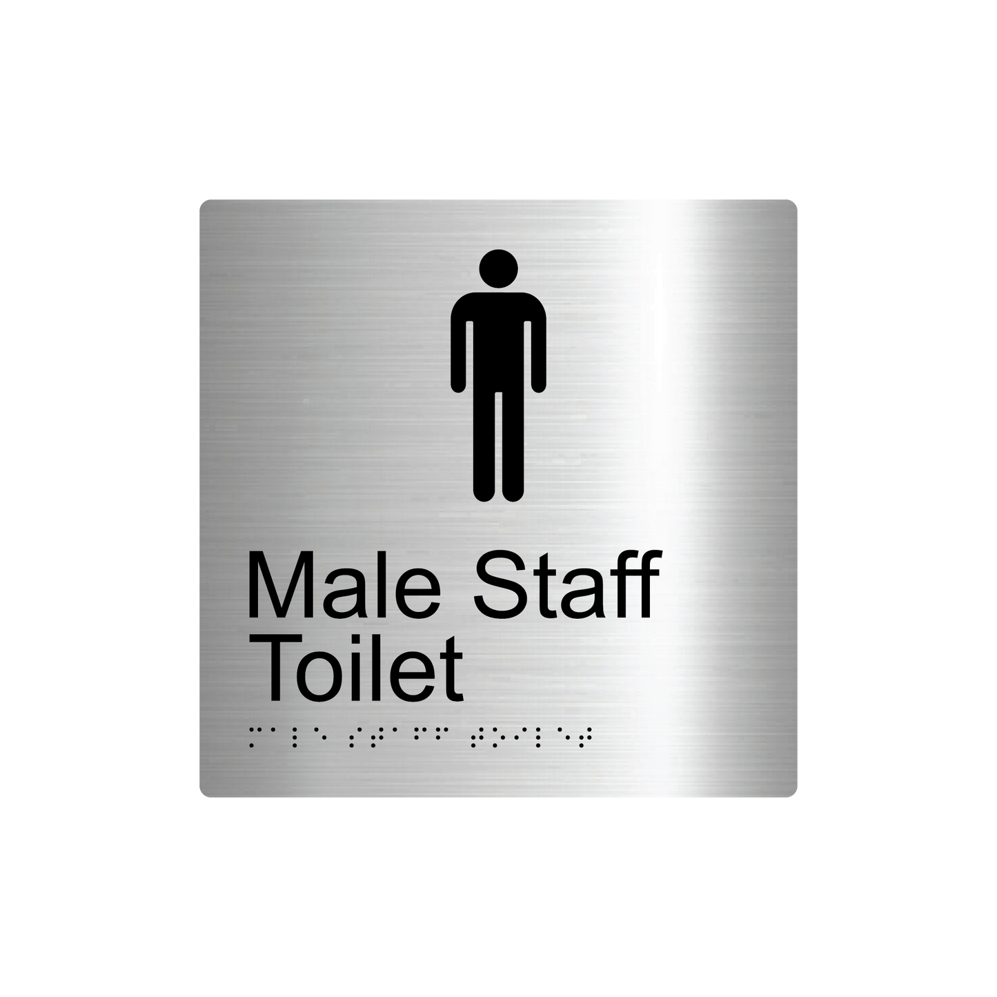 Male Staff Toilet Braille Sign - AS1428.1 Compliant