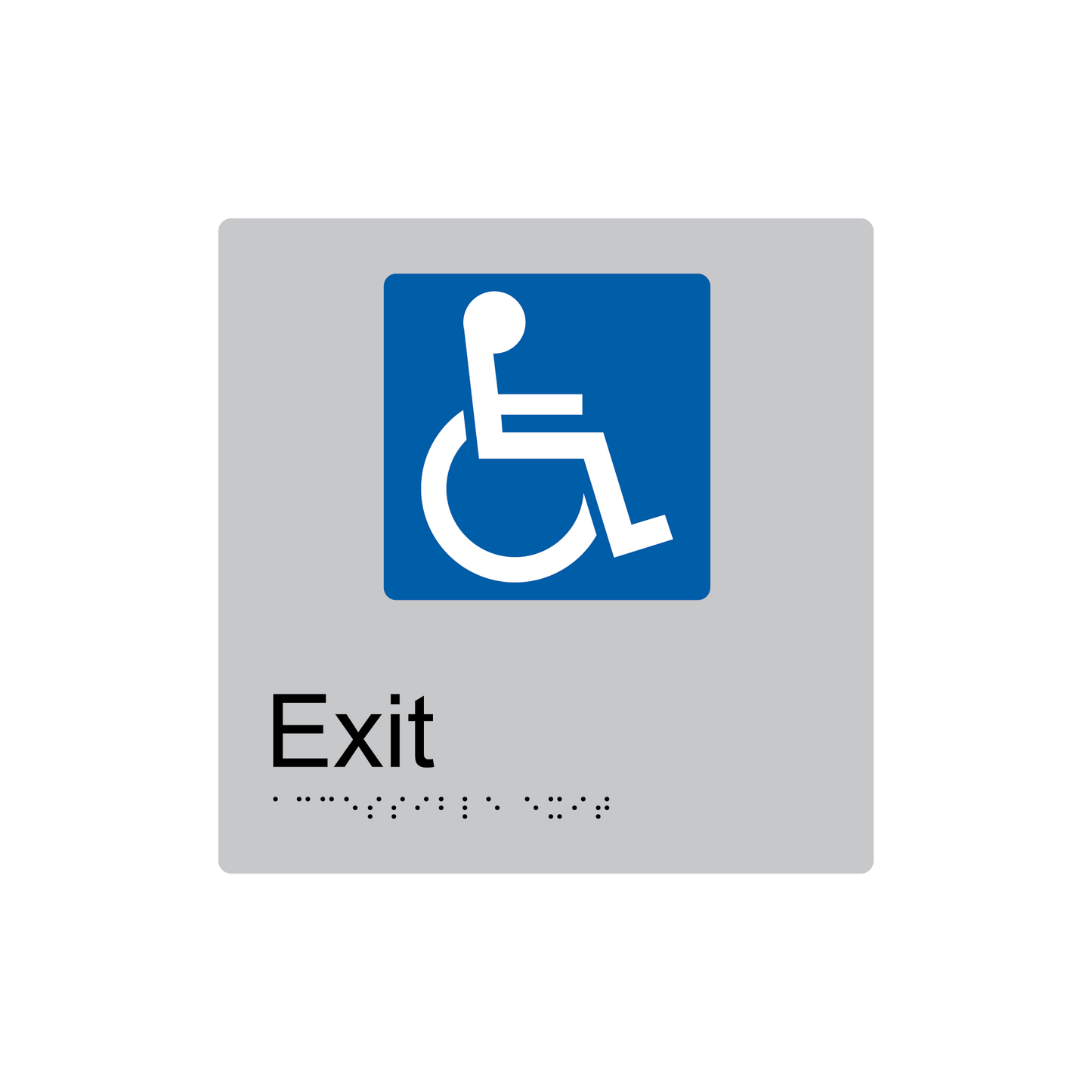 Accessible Exit Braille Sign - AS1428.1 & NCC Compliant