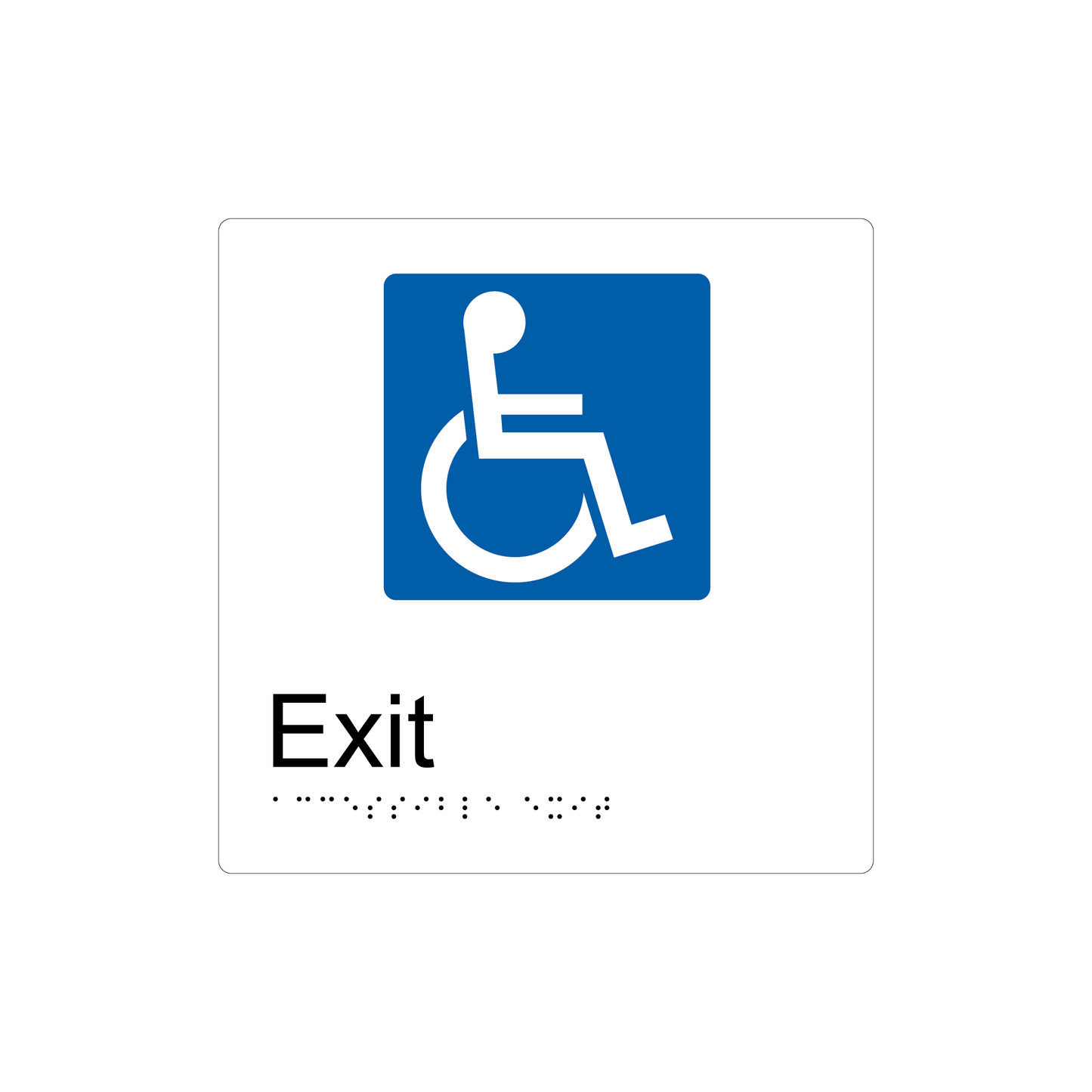 Accessible Exit Braille Sign - AS1428.1 & NCC Compliant