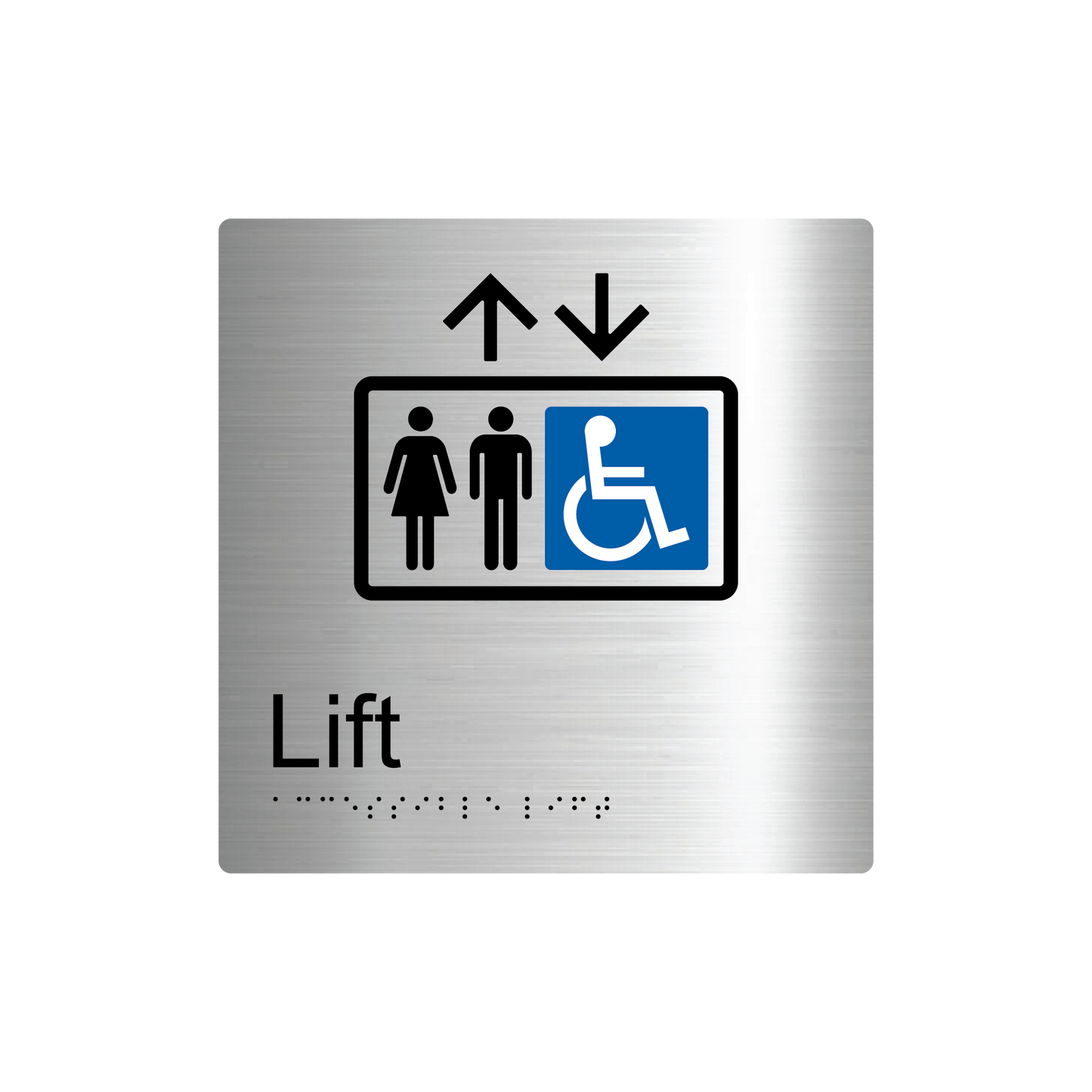 Accessible Lift Braille Sign - AS1428.1 & NCC Compliant