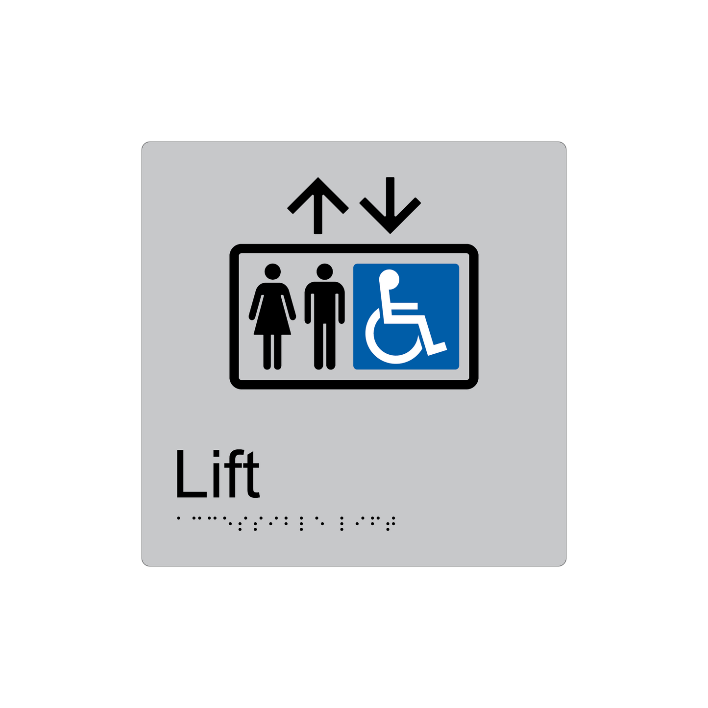 Accessible Lift Braille Sign - AS1428.1 & NCC Compliant
