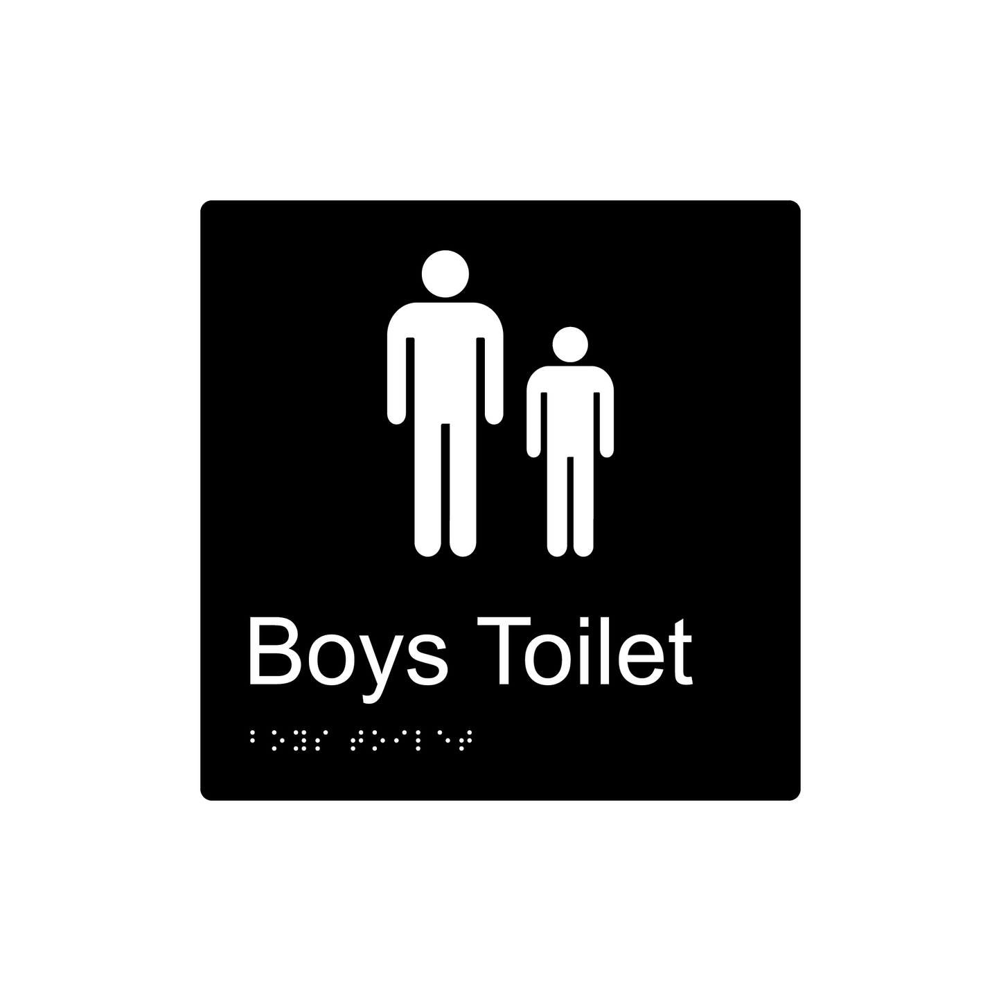 Boys Toilet Braille Sign - AS1428.1 Compliant