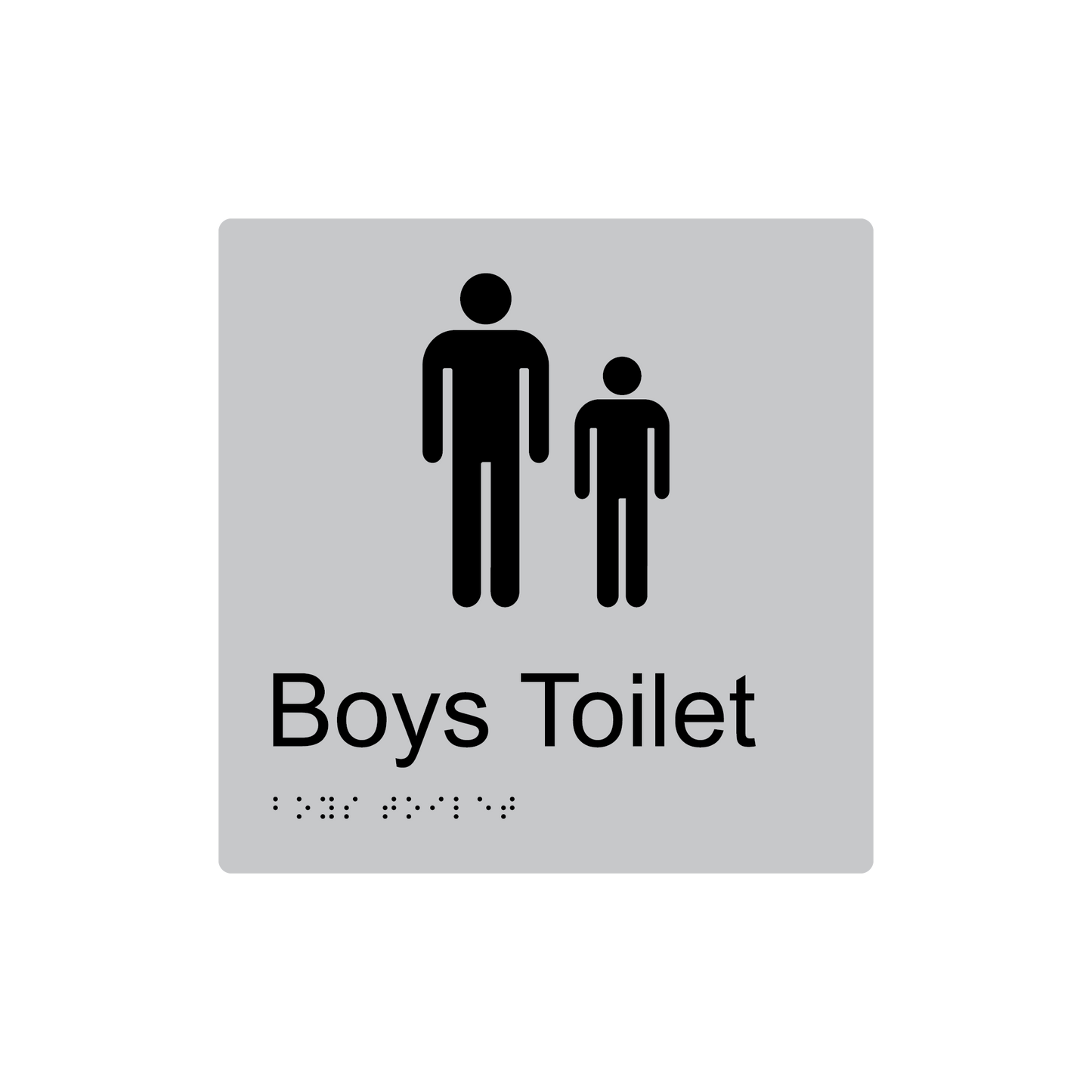 Boys Toilet Braille Sign - AS1428.1 Compliant