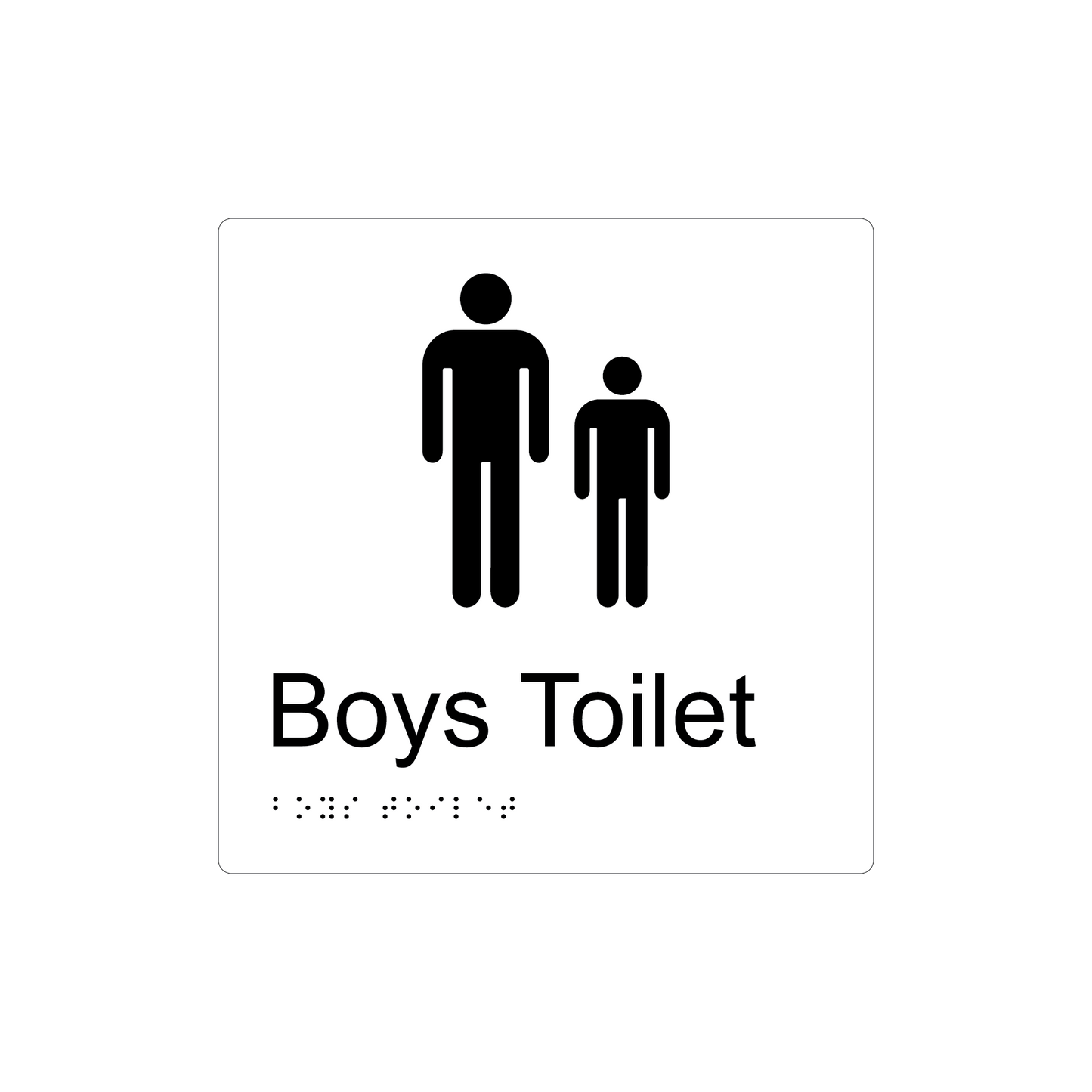 Boys Toilet Braille Sign - AS1428.1 Compliant