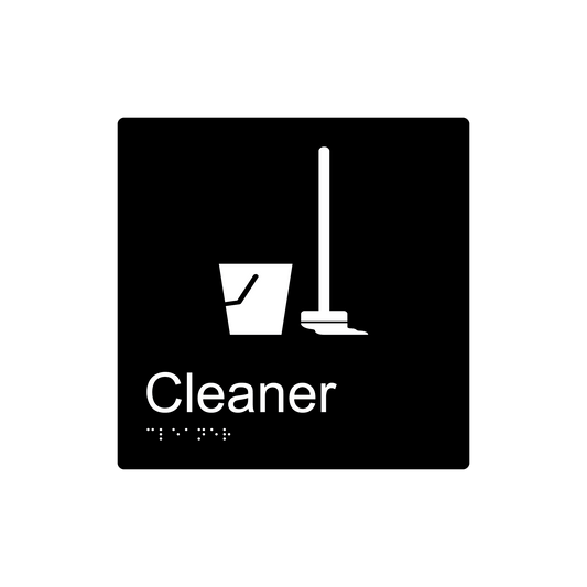 Cleaner Room Braille Sign - AS1428.1 Compliant