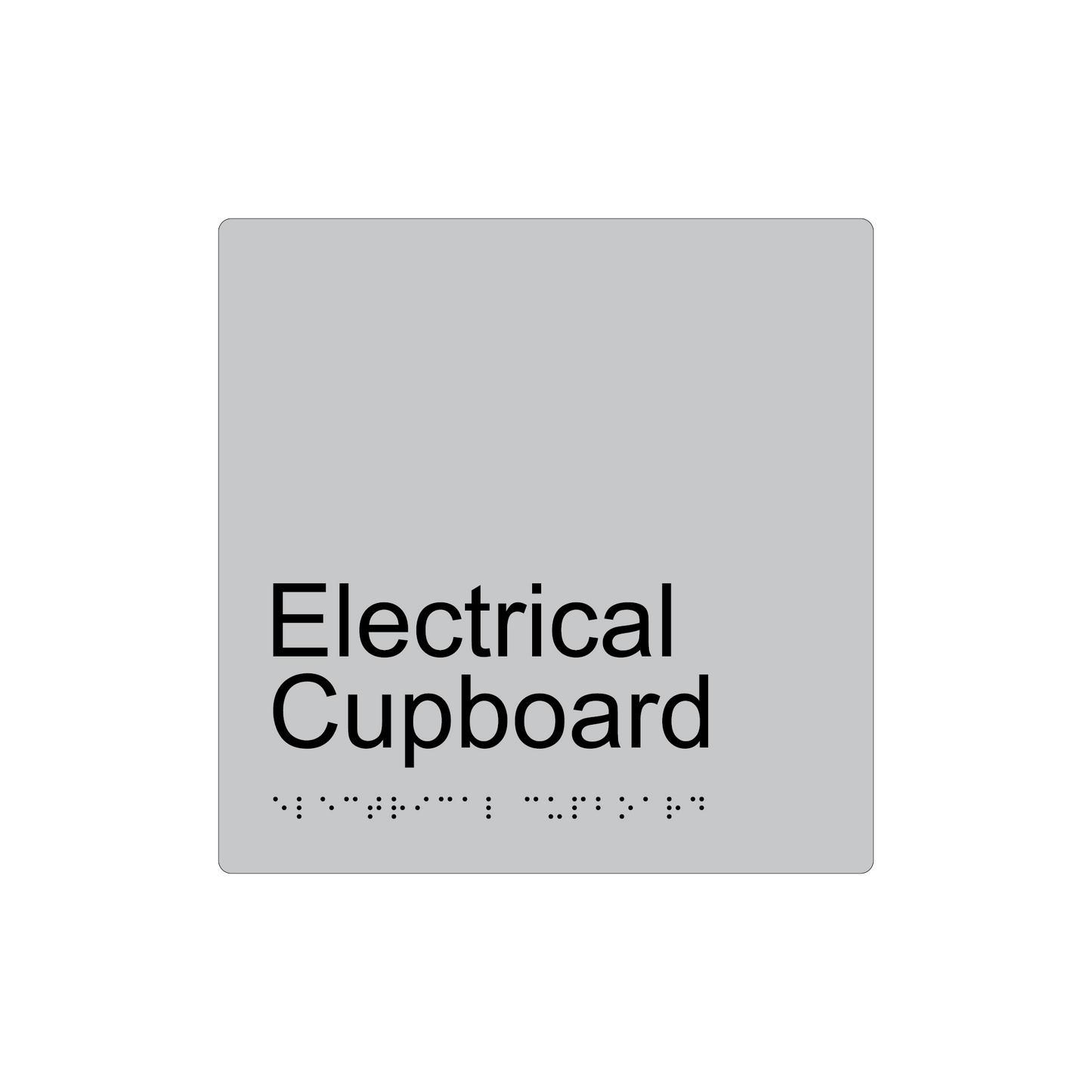 Electrical Cupboard Braille Sign - AS1428.1 Compliant