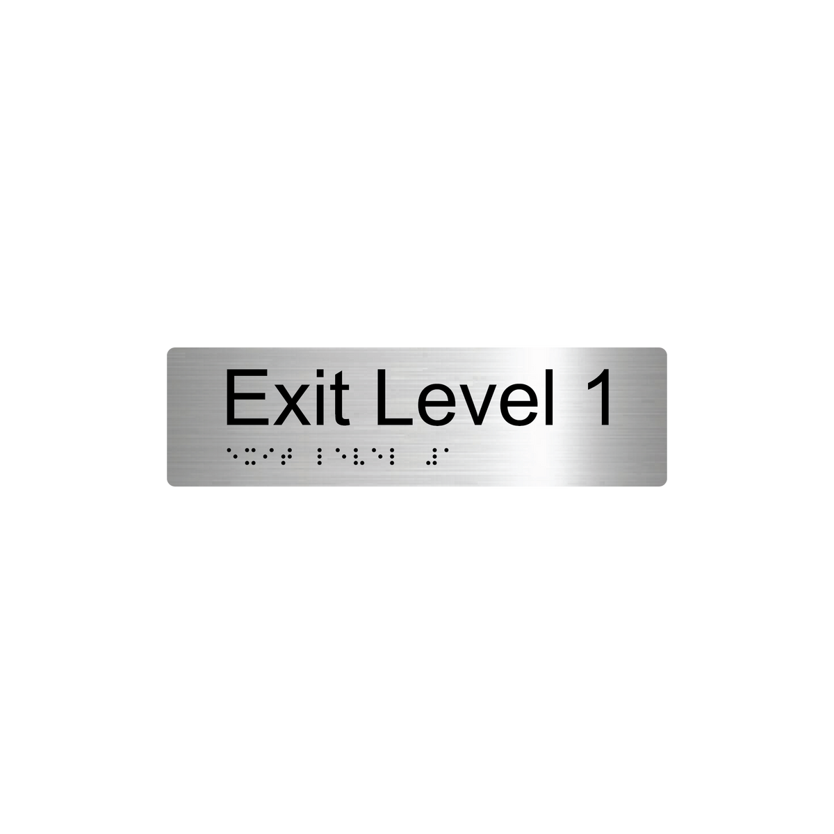 Exit Level 1 Braille Sign - AS1428.1 Compliant