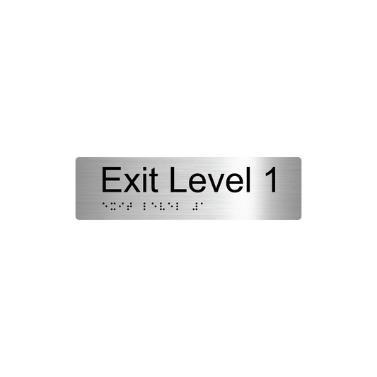 Exit Level 1 Braille Sign - AS1428.1 Compliant