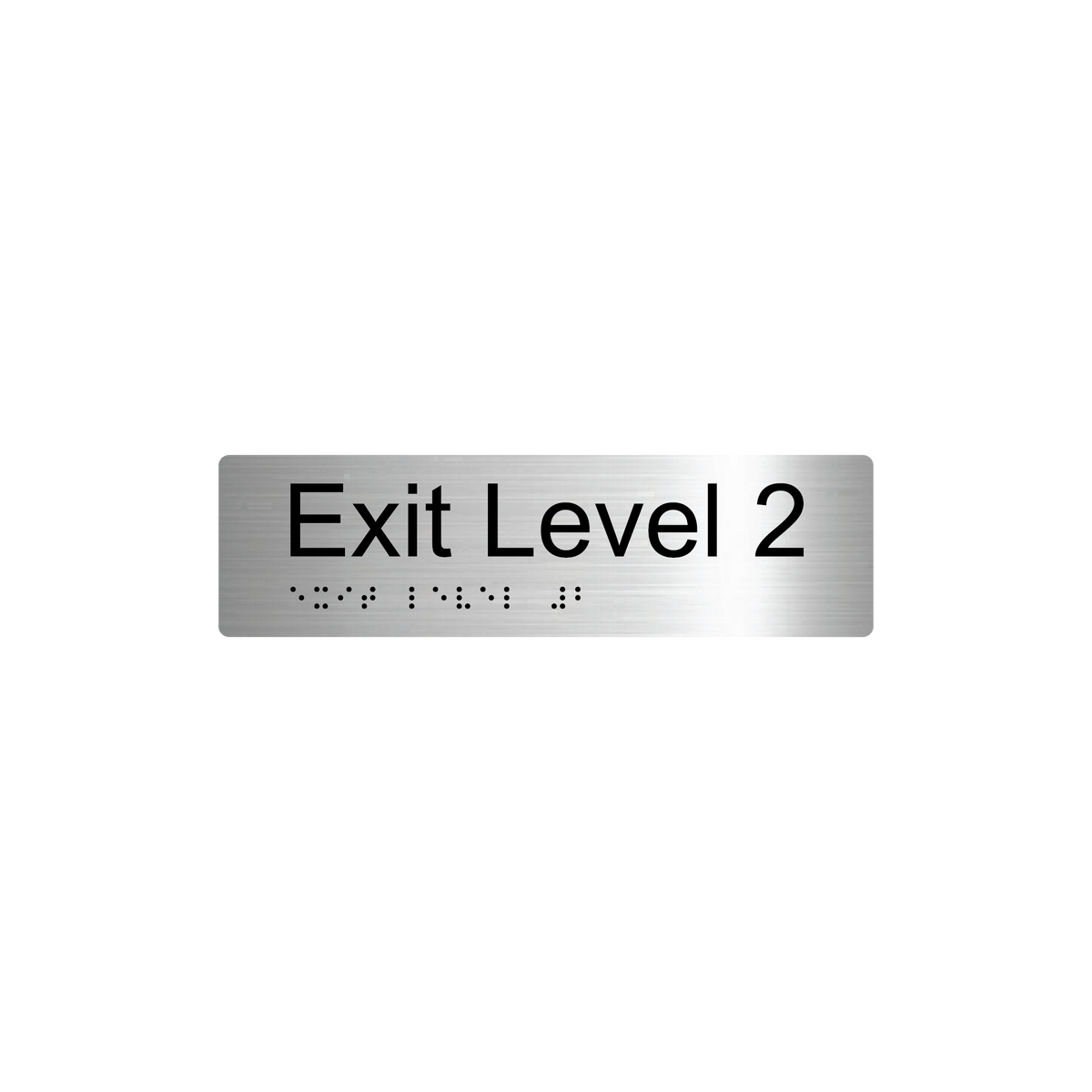Exit Level 2 Braille Sign - AS1428.1 Compliant