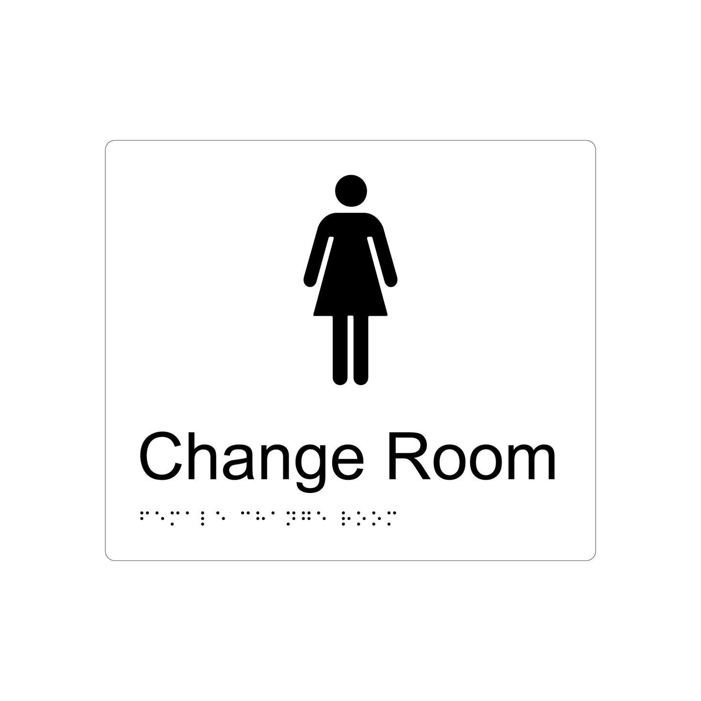Female Change Room Braille Sign - AS1428.1 Compliant