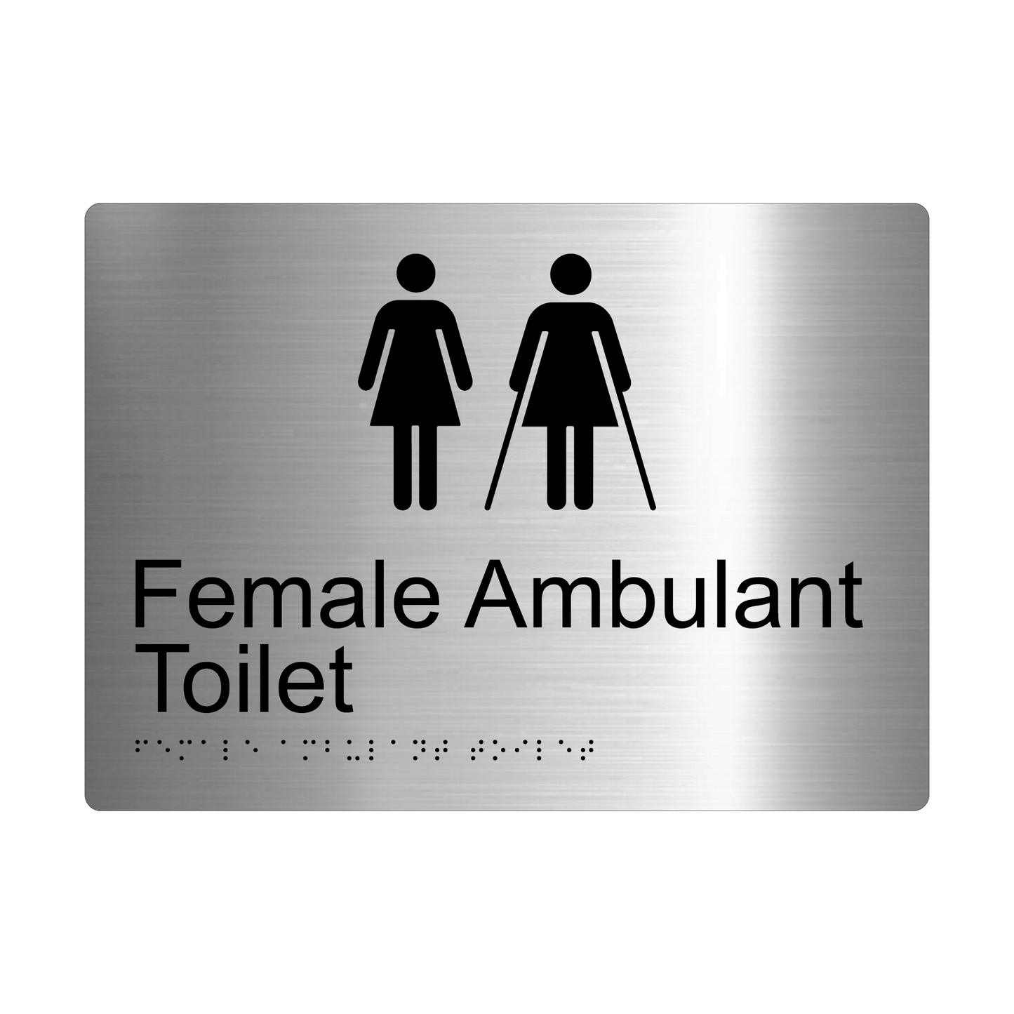 Female & Ambulant Toilet Braille Sign - AS1428.1