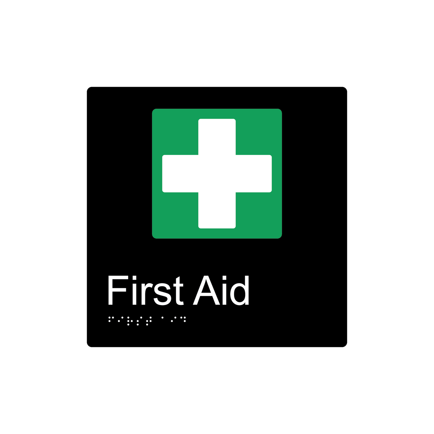 First Aid Braille Sign - AS1428.1 Compliant