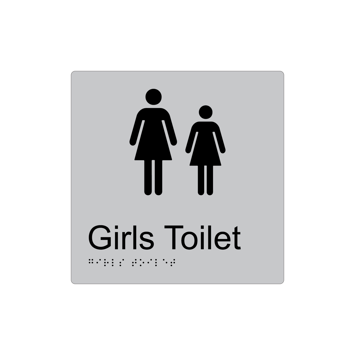 Girls Toilet Braille Sign - AS1428.1 Compliant.