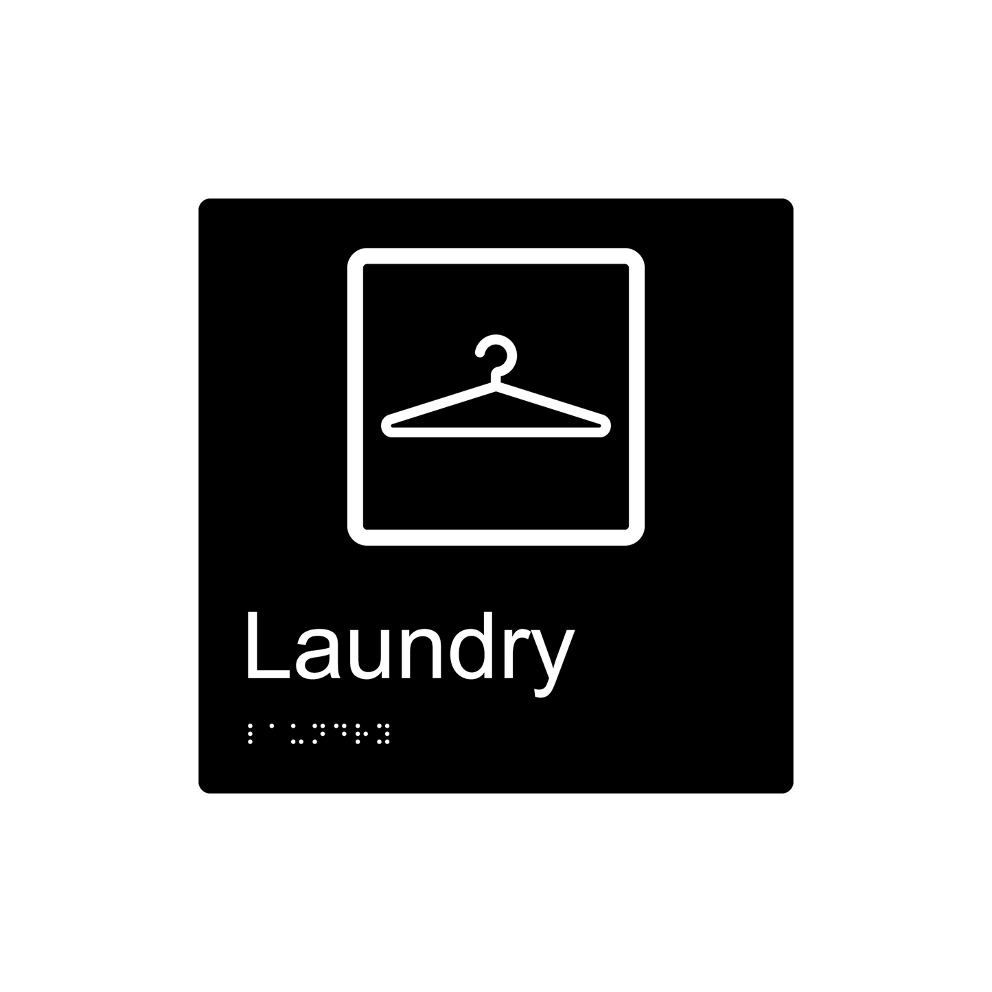Laundry Room Braille Sign - AS1428.1 Compliant