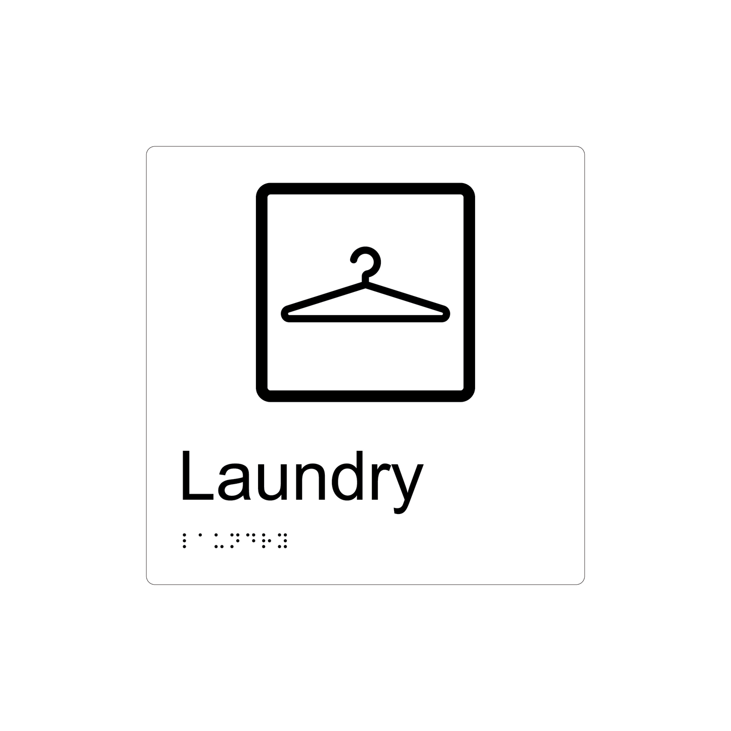 Laundry Room Braille Sign - AS1428.1 Compliant