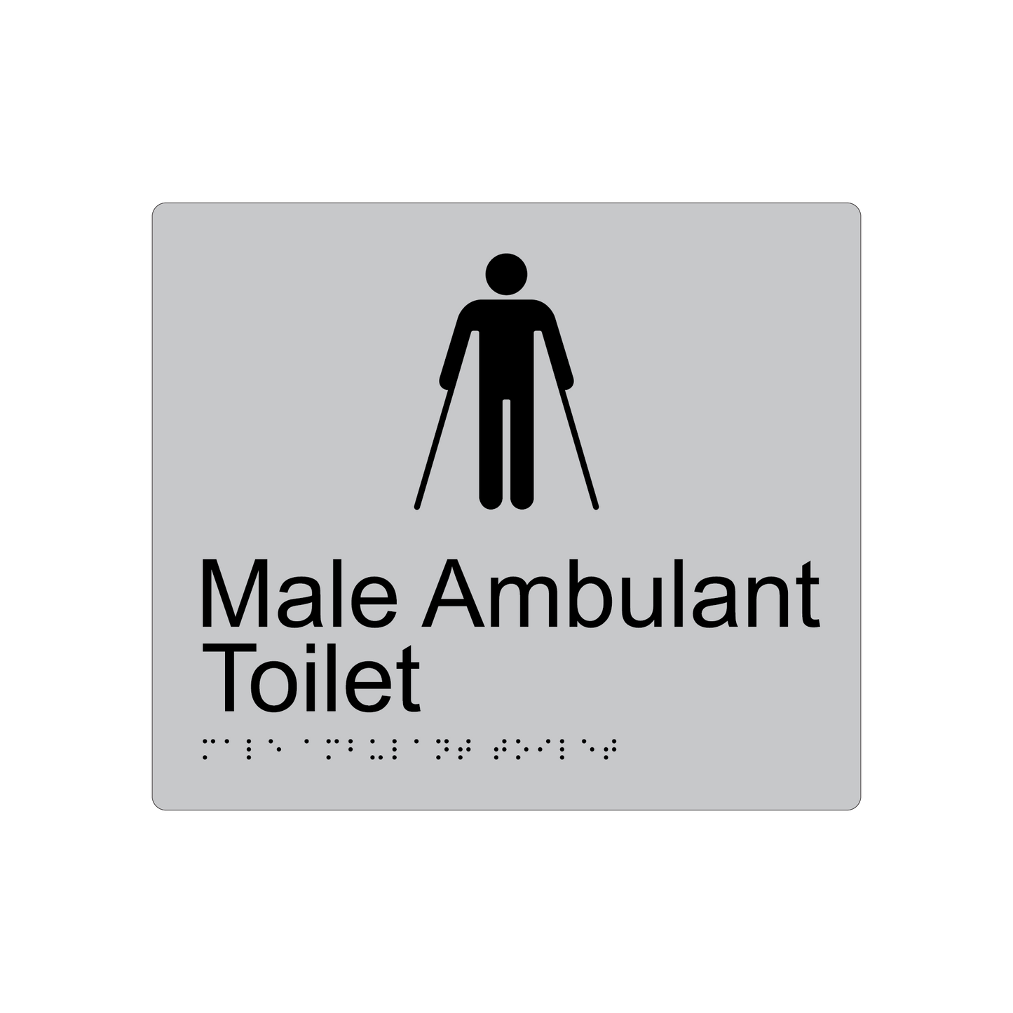 Male & Ambulant Toilet Braille Sign - Acrylic (AS1428.1 Compliant)