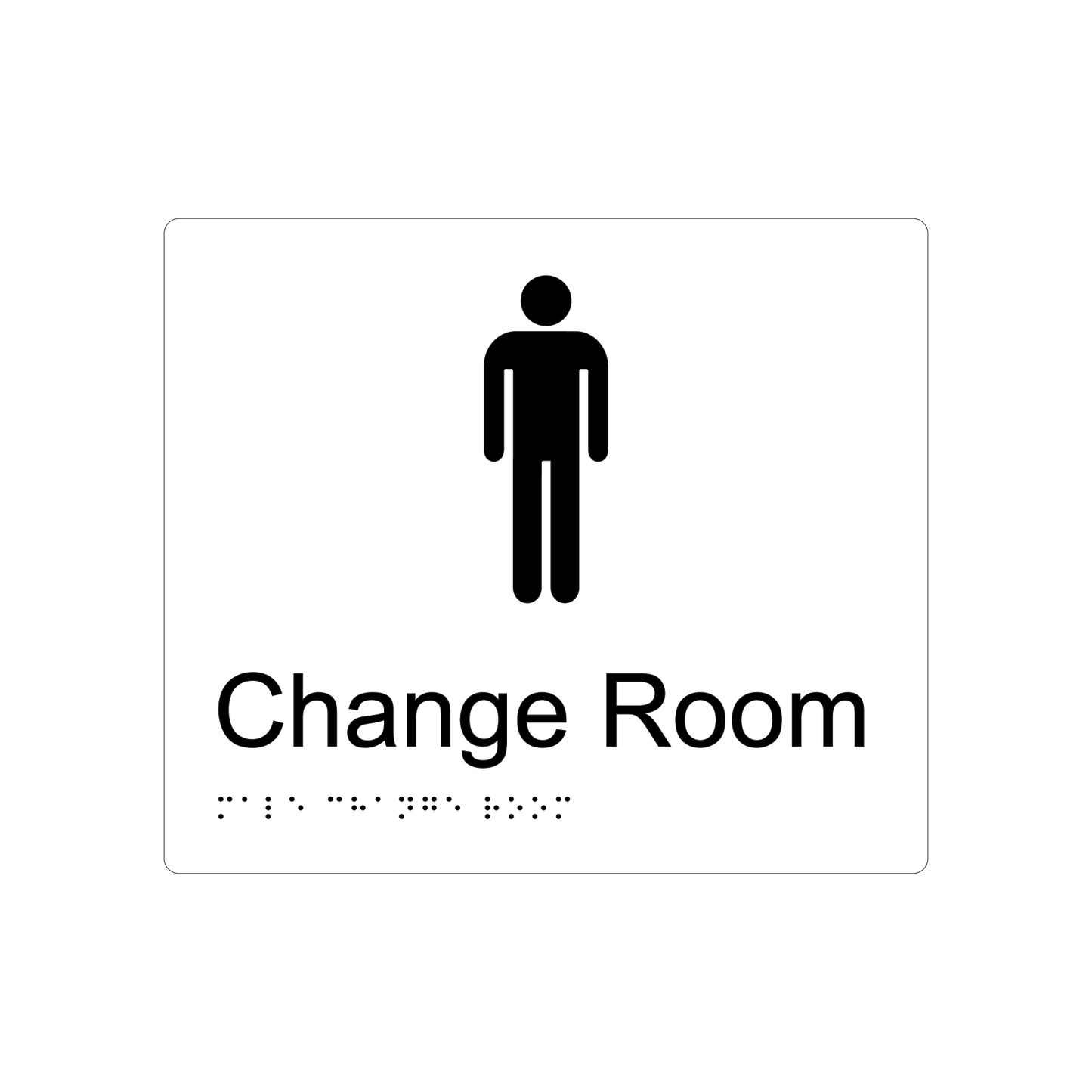 Male Change Room Braille Sign - AS1428.1 Compliant