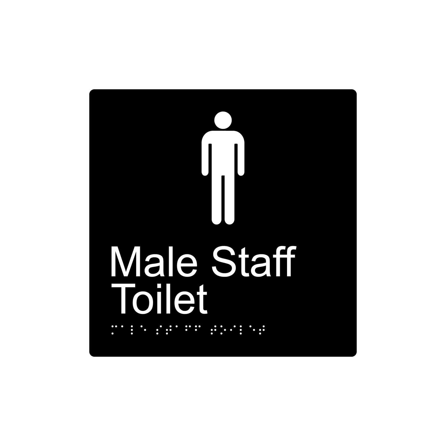 Male Staff Toilet Braille Sign - AS1428.1 Compliant