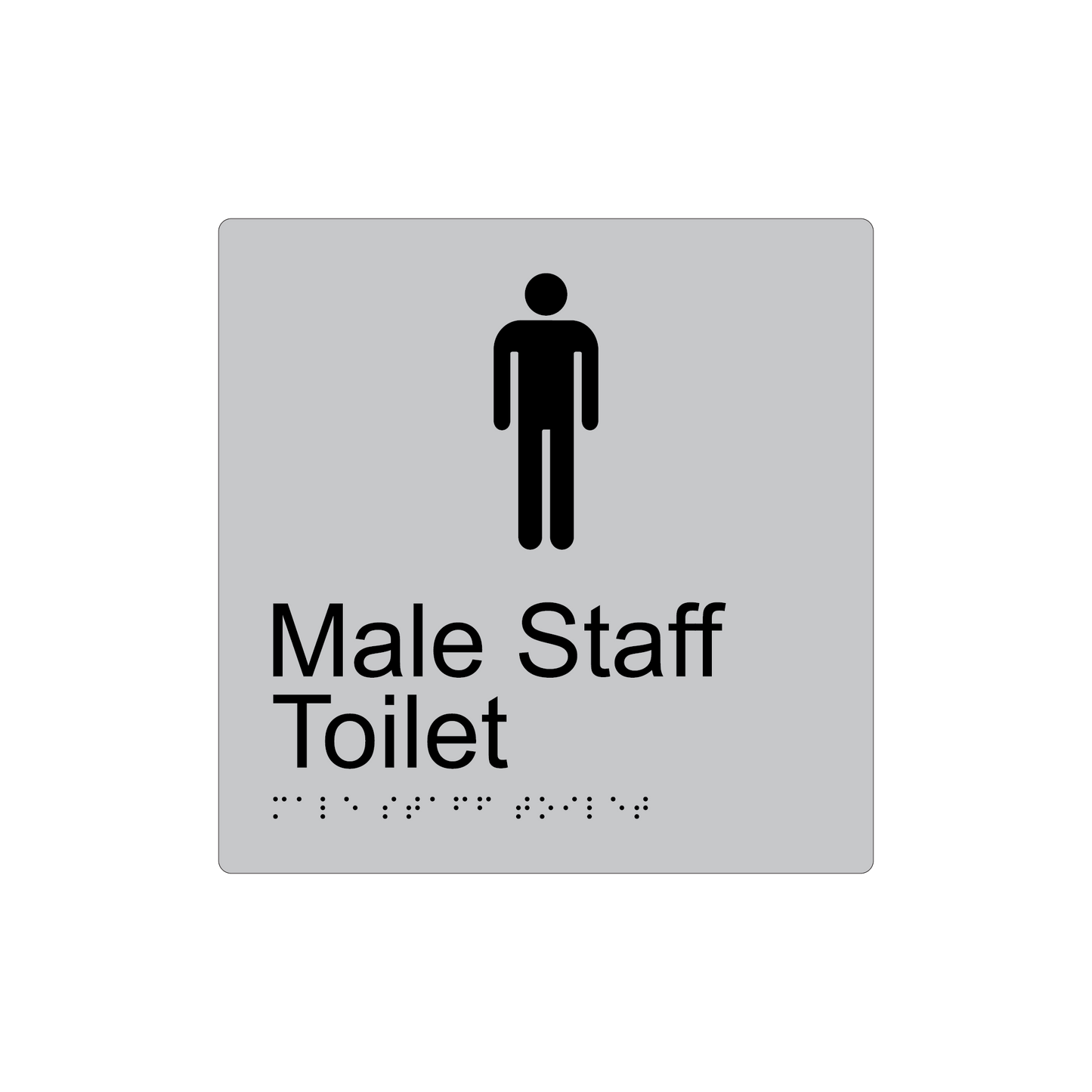 Male Staff Toilet Braille Sign - AS1428.1 Compliant