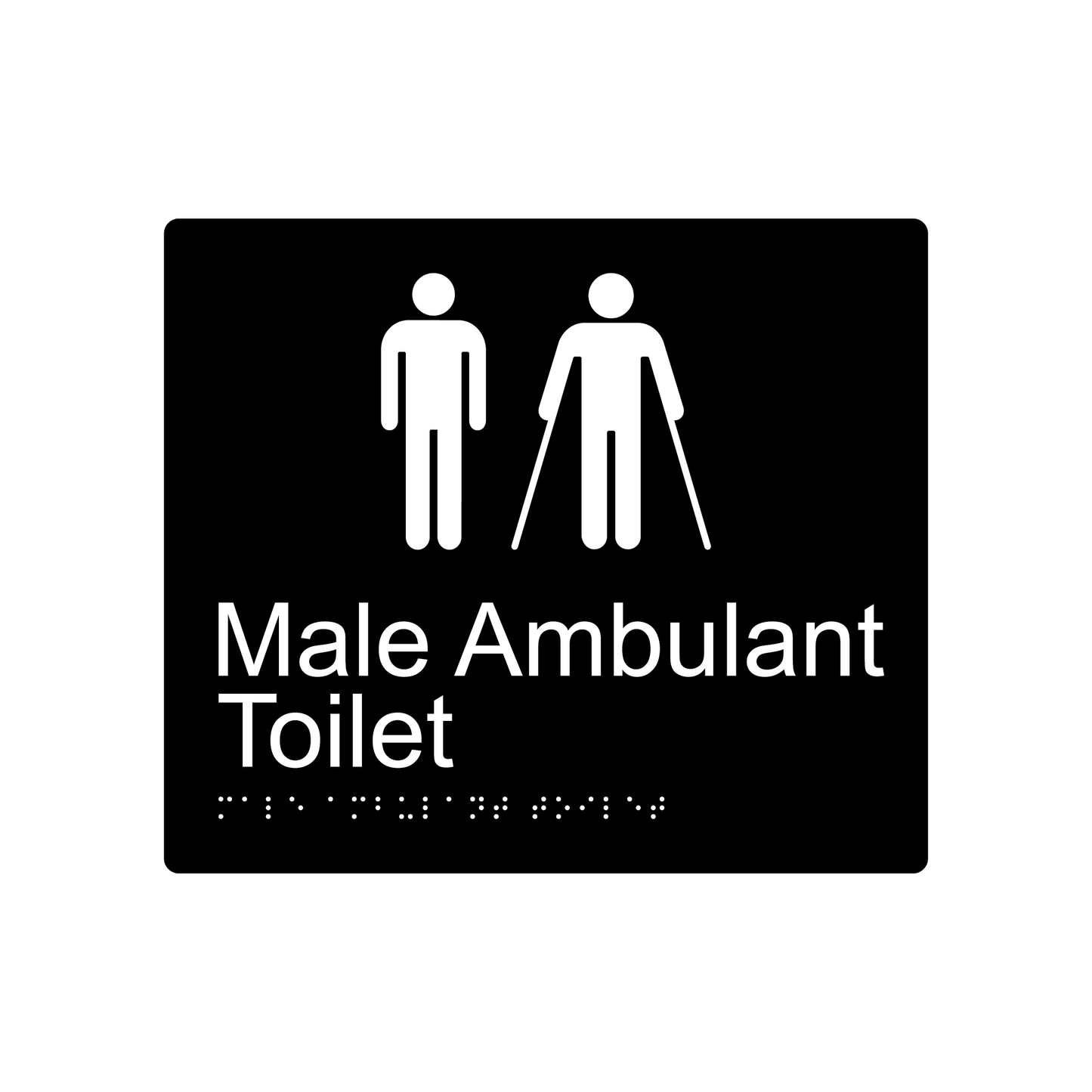 Male & Ambulant Toilet Braille Sign - Stainless Steel (AS1428.1 Compliant)