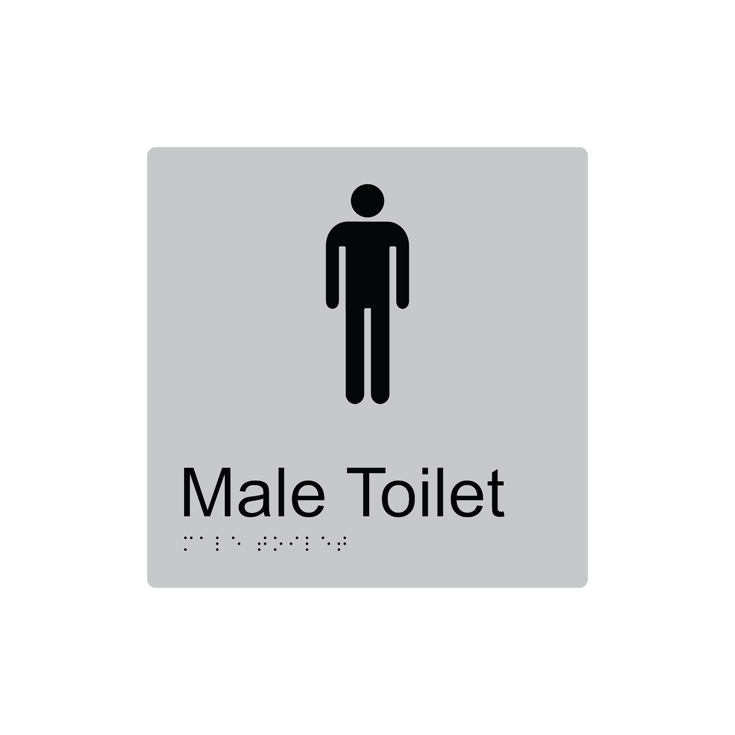 Male Toilet Braille Sign - Acrylic (AS1428.1 Compliant)