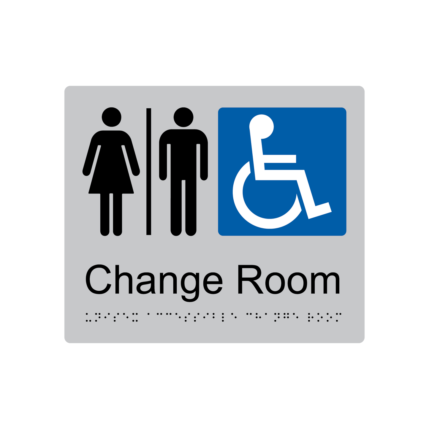 Unisex Accessible Change Room Braille Sign - AS1428.1 Compliant