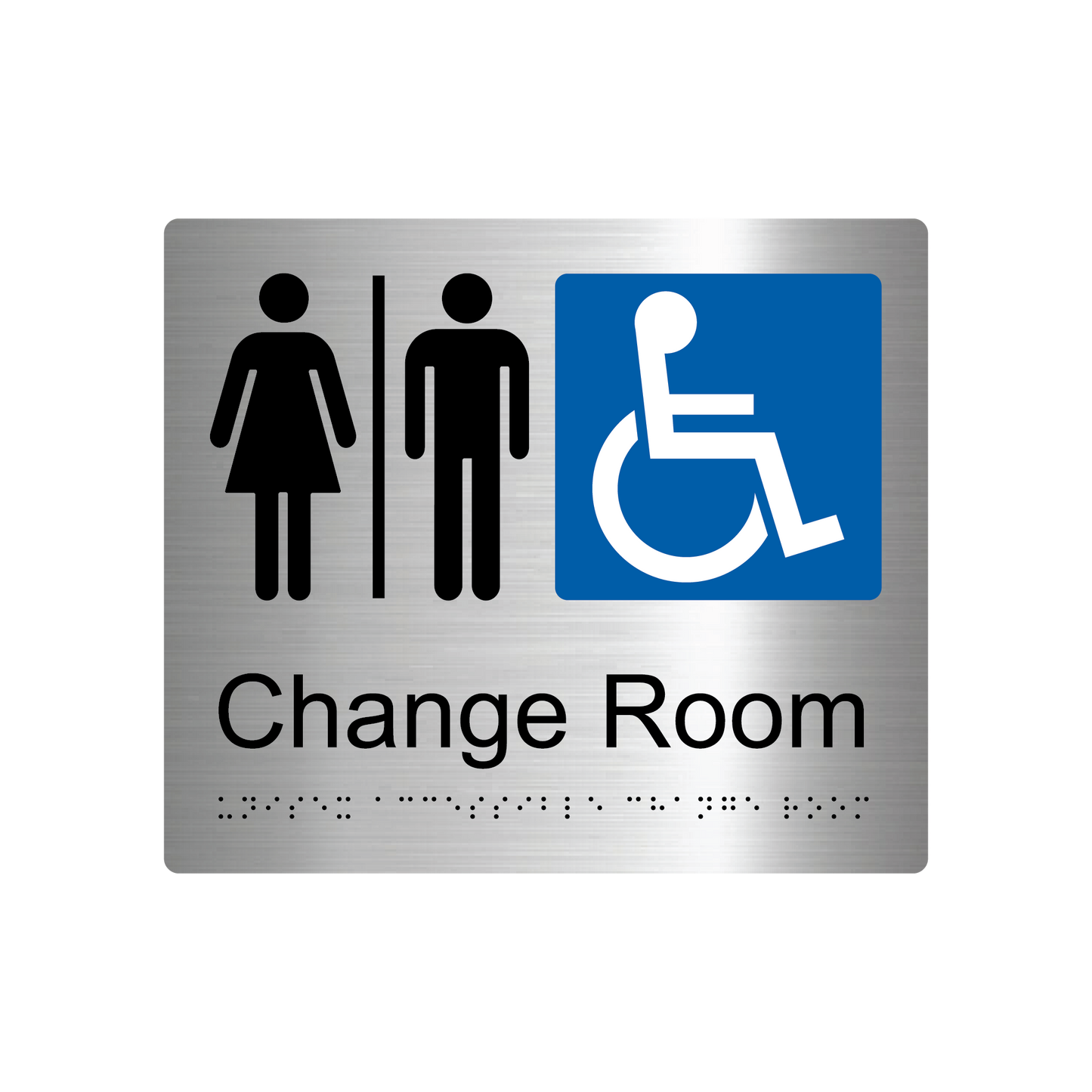 Unisex Accessible Change Room Braille Sign - AS1428.1 Compliant